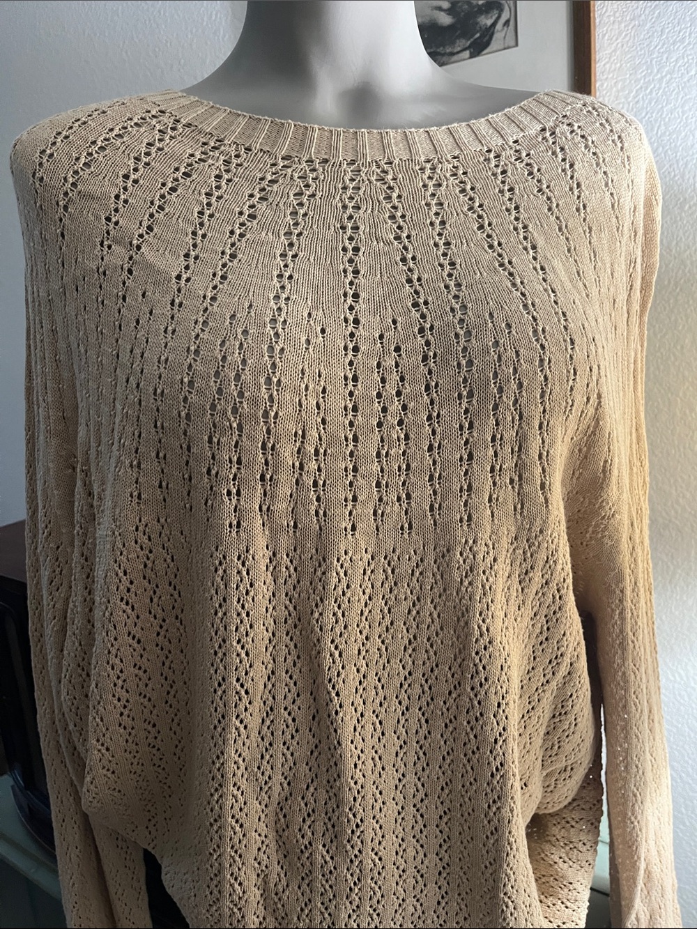 Uniqlo Beige Women's Crew Neck Sweater